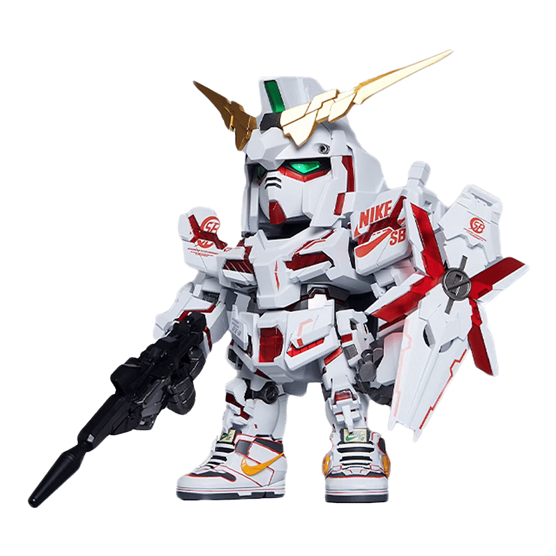 Bandai Gundam x Nike SB Unicorn QMSV RX-0 Action Figure