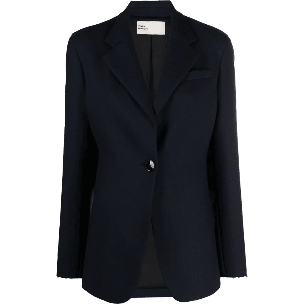 Tory Burch raw-cut edge wool blazer
