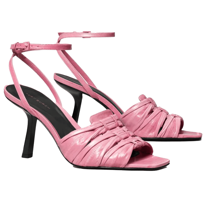 Tory Burch 85mm ruched leather sandals