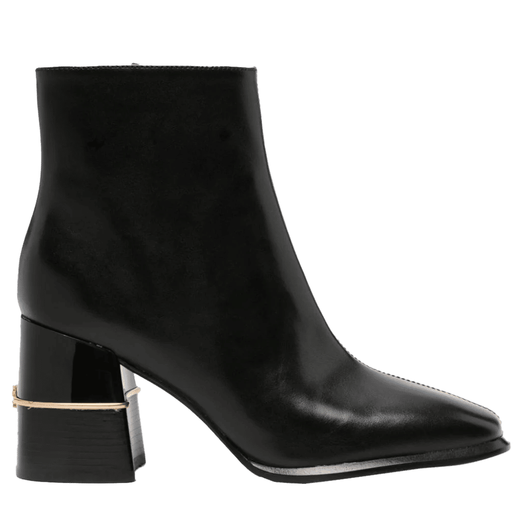 Tory Burch 80mm Double T-detail leather ankle boots