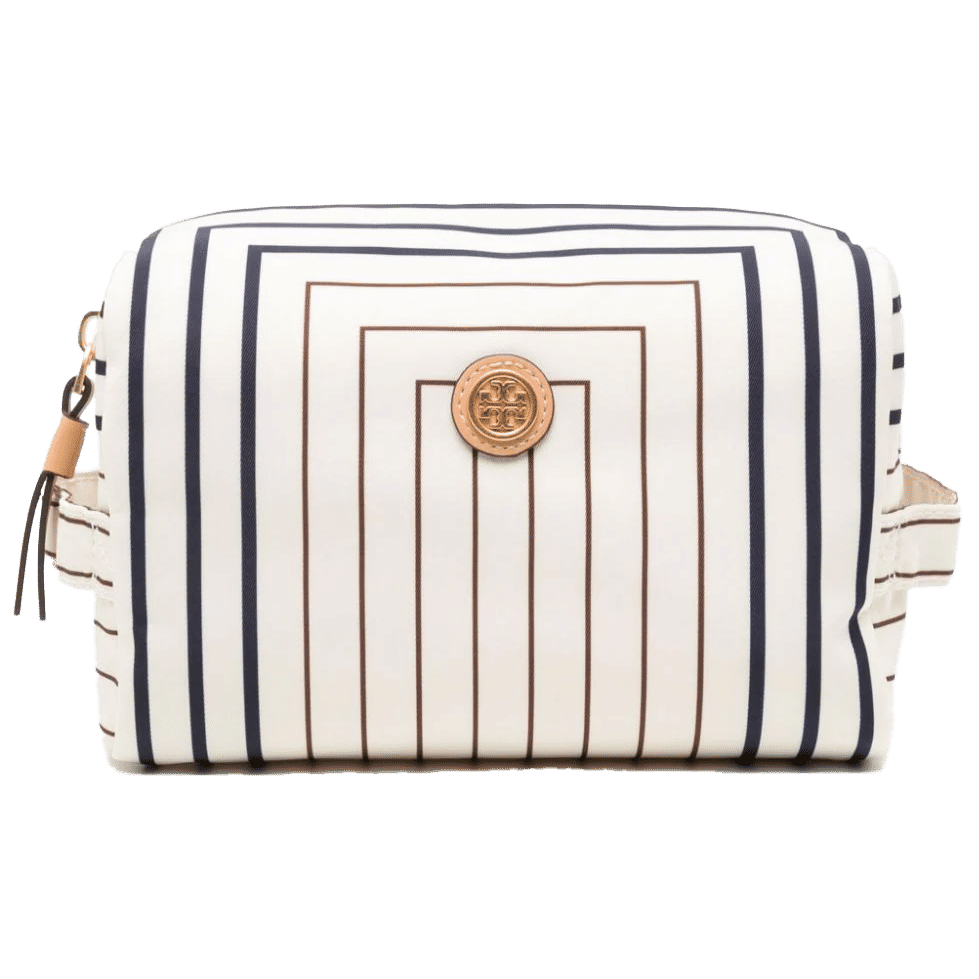 Tory Burch striped make up bag