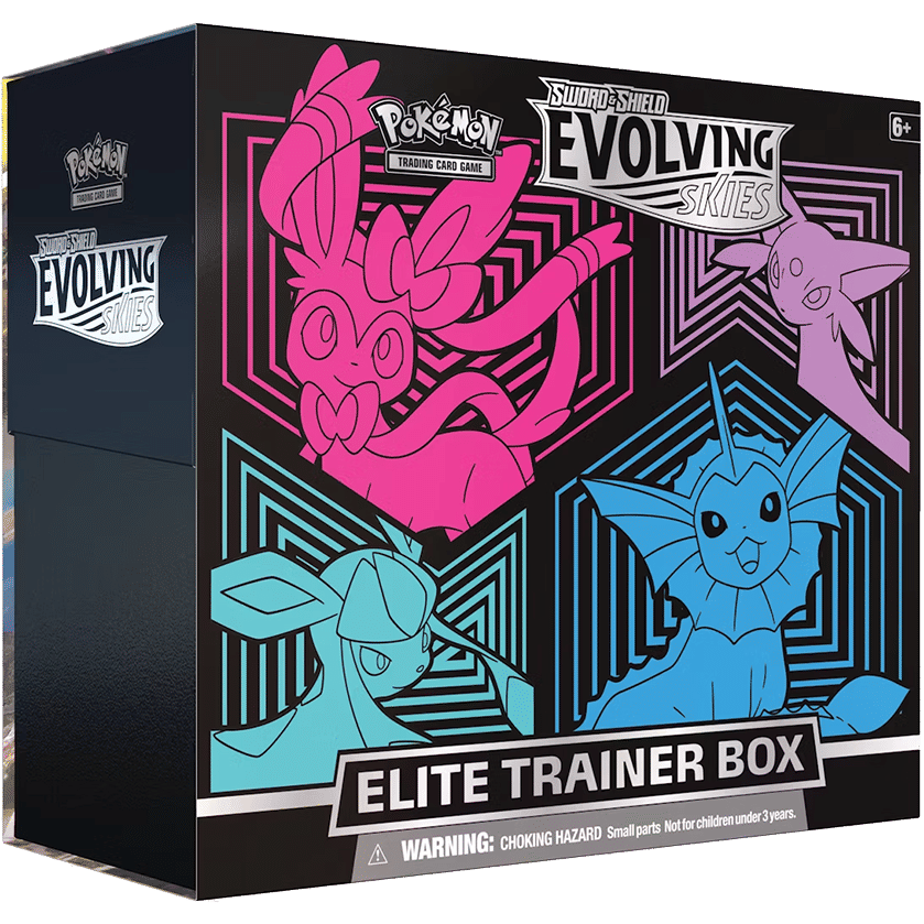 Pokémon TCG Sword & Shield Evolving Skies Elite Trainer Box (Glaceon/Vaporeon/Sylveon/Espeon)