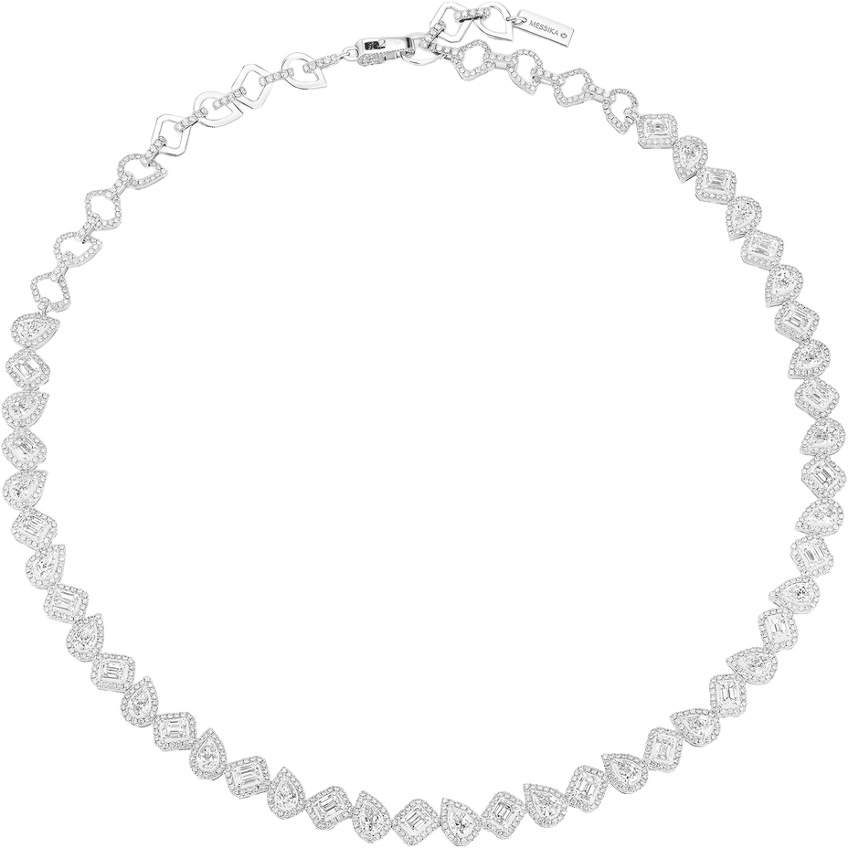 Messika My Twin Diamond Rivière Necklace White Gold