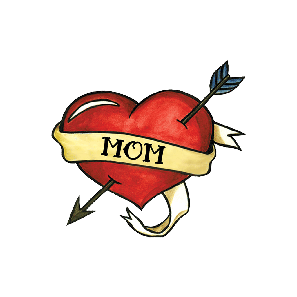 Mom Heart Temporary Tattoo