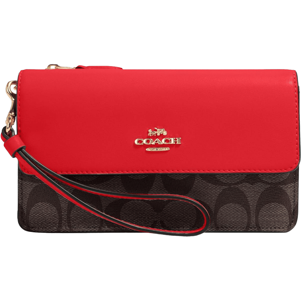 Coach Womens Signature Foldover Wristlet
