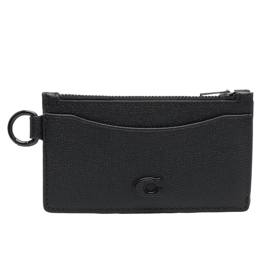 Coach tonal logo-plaque leather wallet