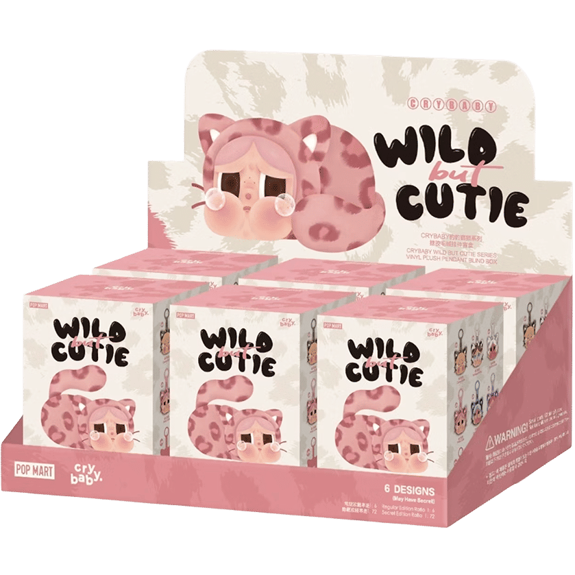Pop Mart CRYBABY Wild but Cutie Series Vinyl Plush Pendant Sealed Case (6 Blind Box)