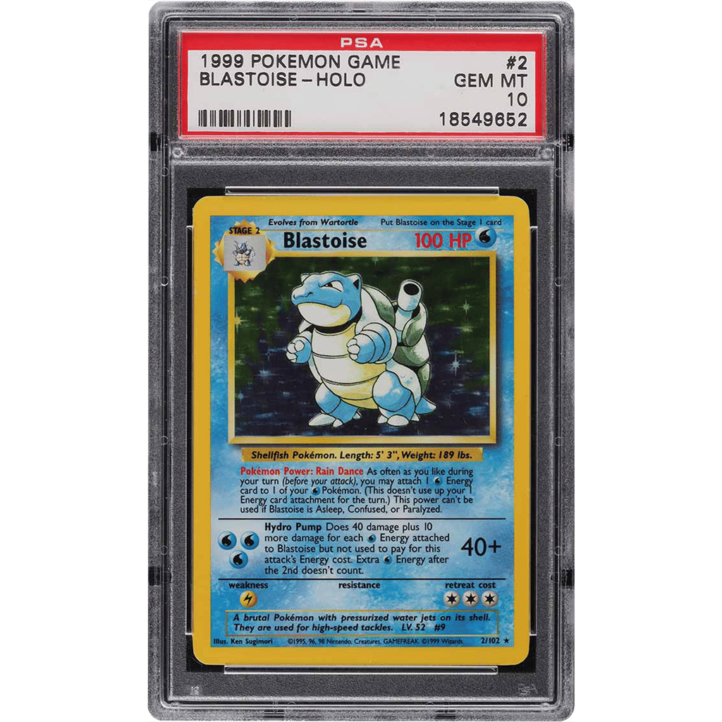 1999 Pokemon Base Set Holo Blastoise #2 PSA 10 GEM MINT