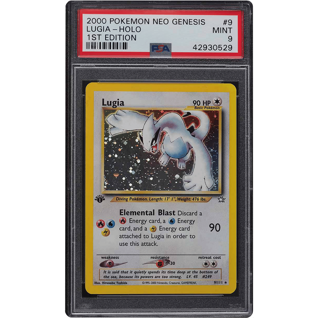 2000 Pokemon Neo Genesis 1st Edition Holo Lugia #9 PSA 9 MINT