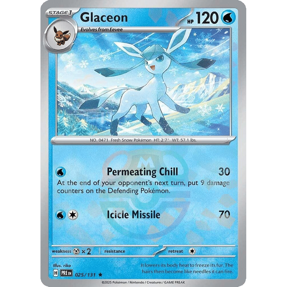 Glaceon (Master Ball Pattern) - SV: Prismatic Evolutions (PRE)