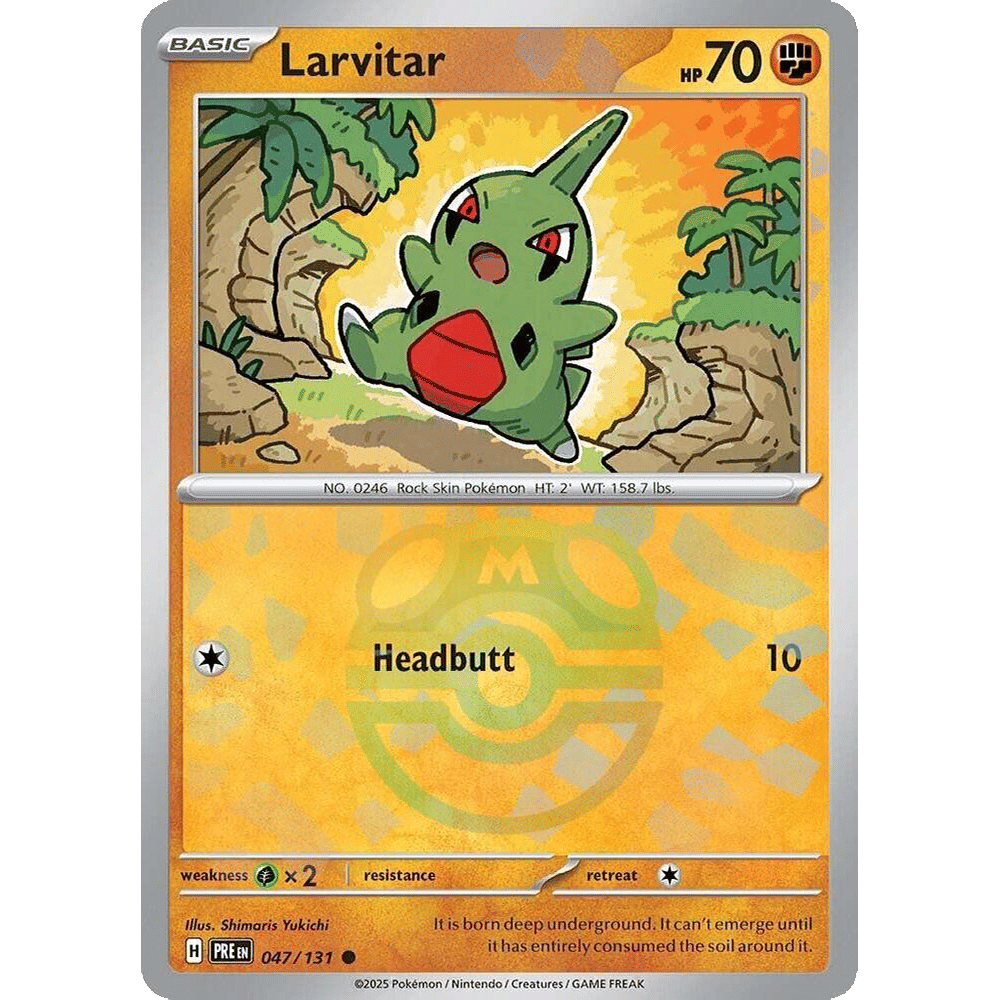Larvitar (Master Ball Pattern) - SV: Prismatic Evolutions (PRE)