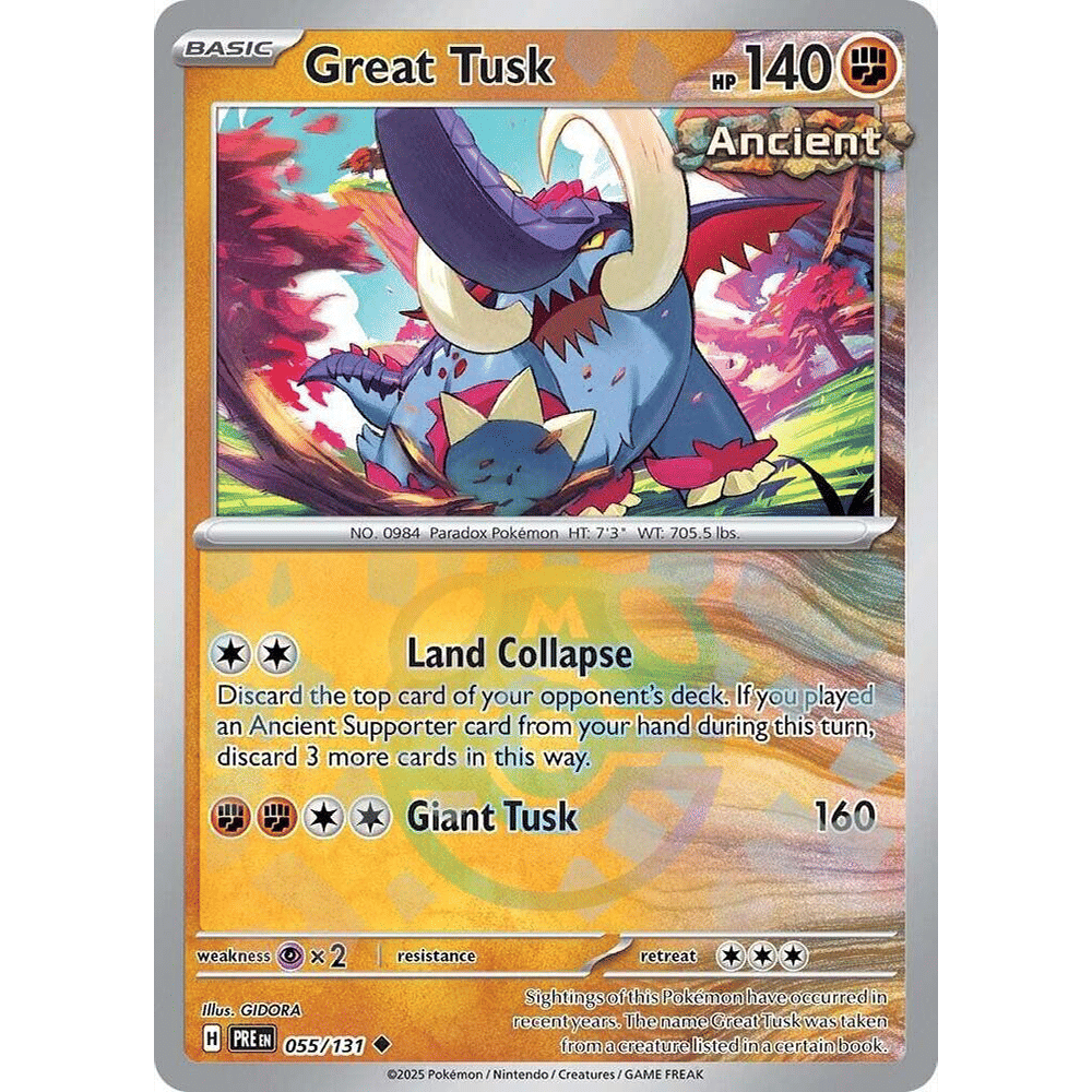 Great Tusk (Master Ball Pattern) - SV: Prismatic Evolutions (PRE)