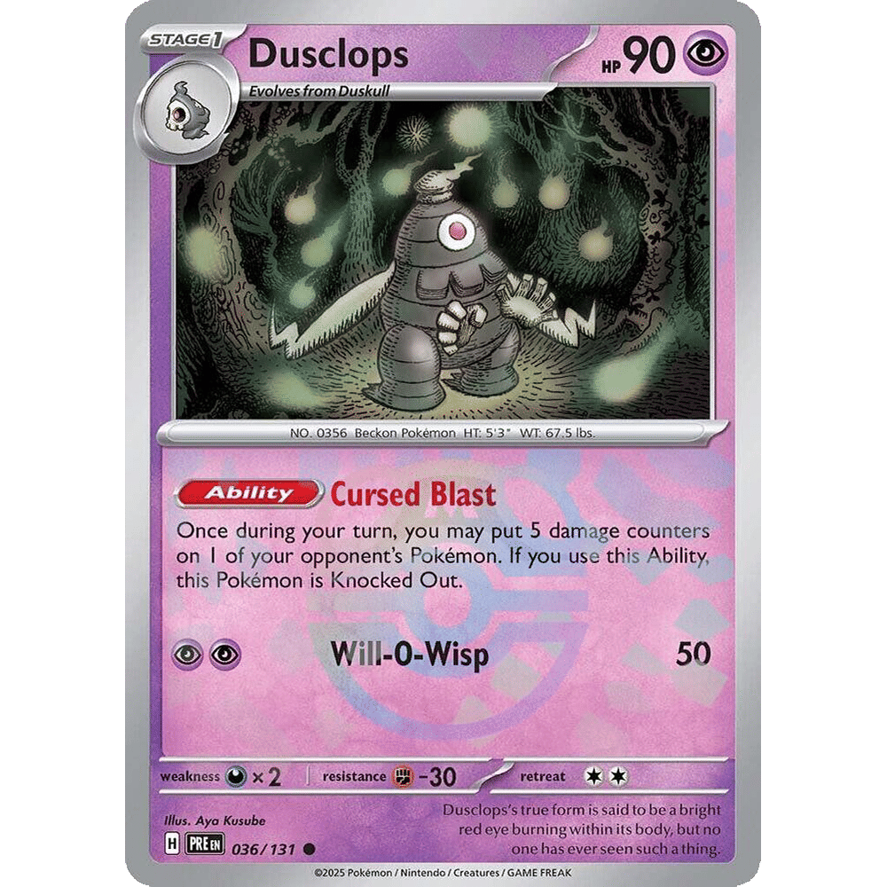 Dusclops (Master Ball Pattern) - SV: Prismatic Evolutions (PRE)
