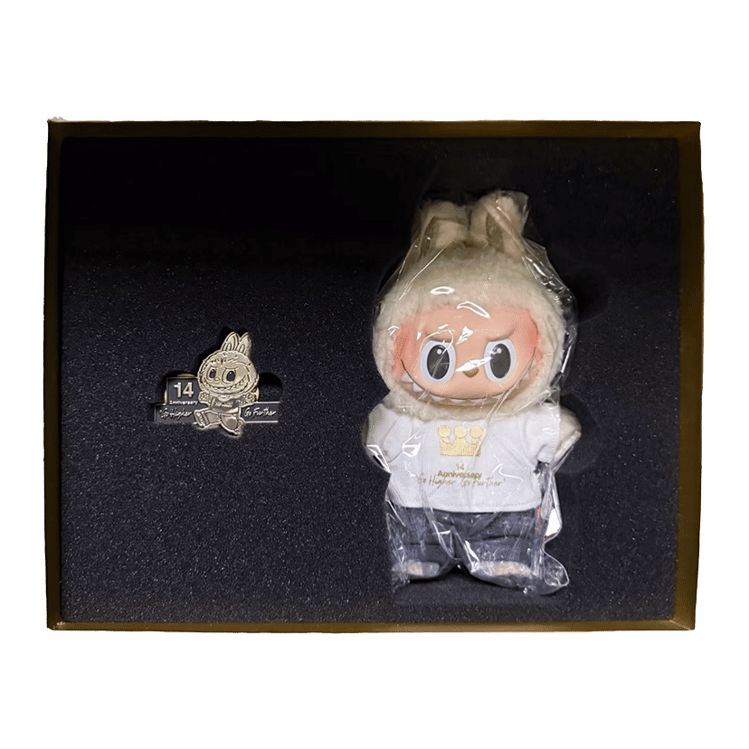 Pop Mart 14th Anniversary Labubu Vinyl Face Figure Sealed Gift Box