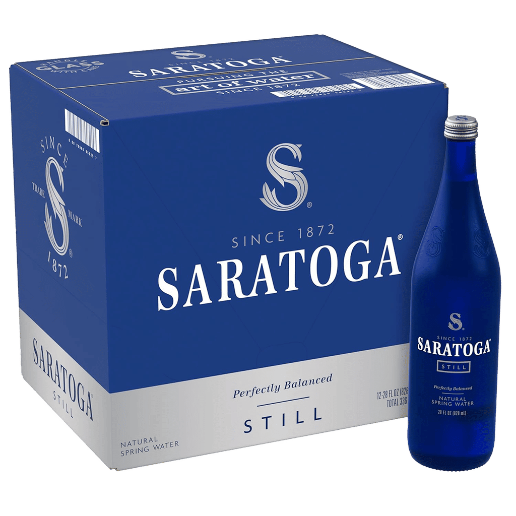 Saratoga Natural Spring Water - 28 oz. (Non-Carbonated, Pack of 12)