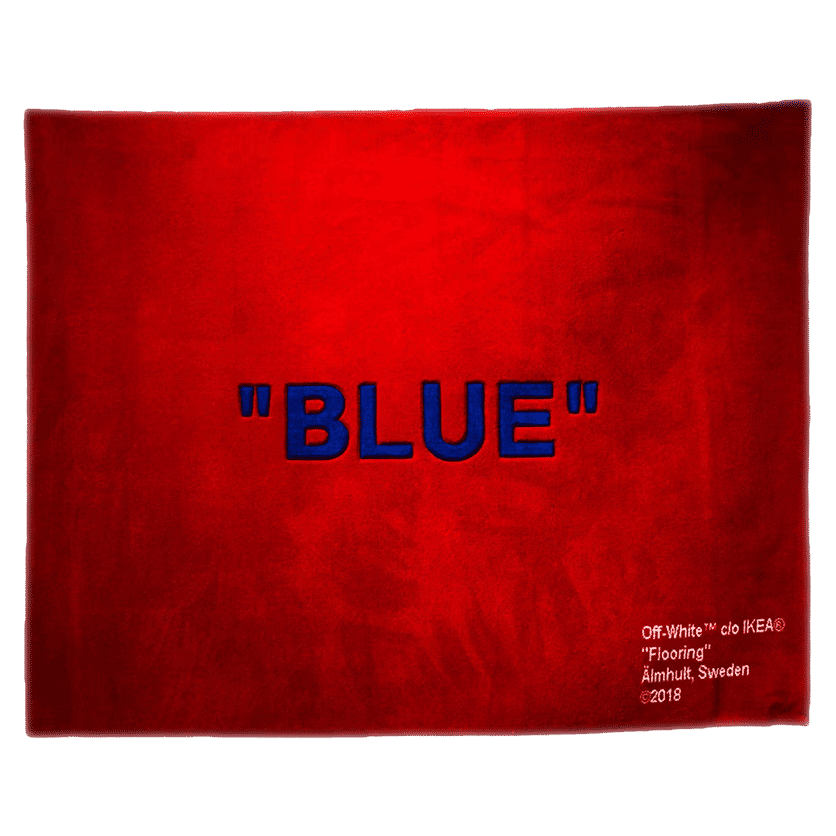 Virgil Abloh x IKEA "BLUE" Rug 250x200 CM Red/Blue