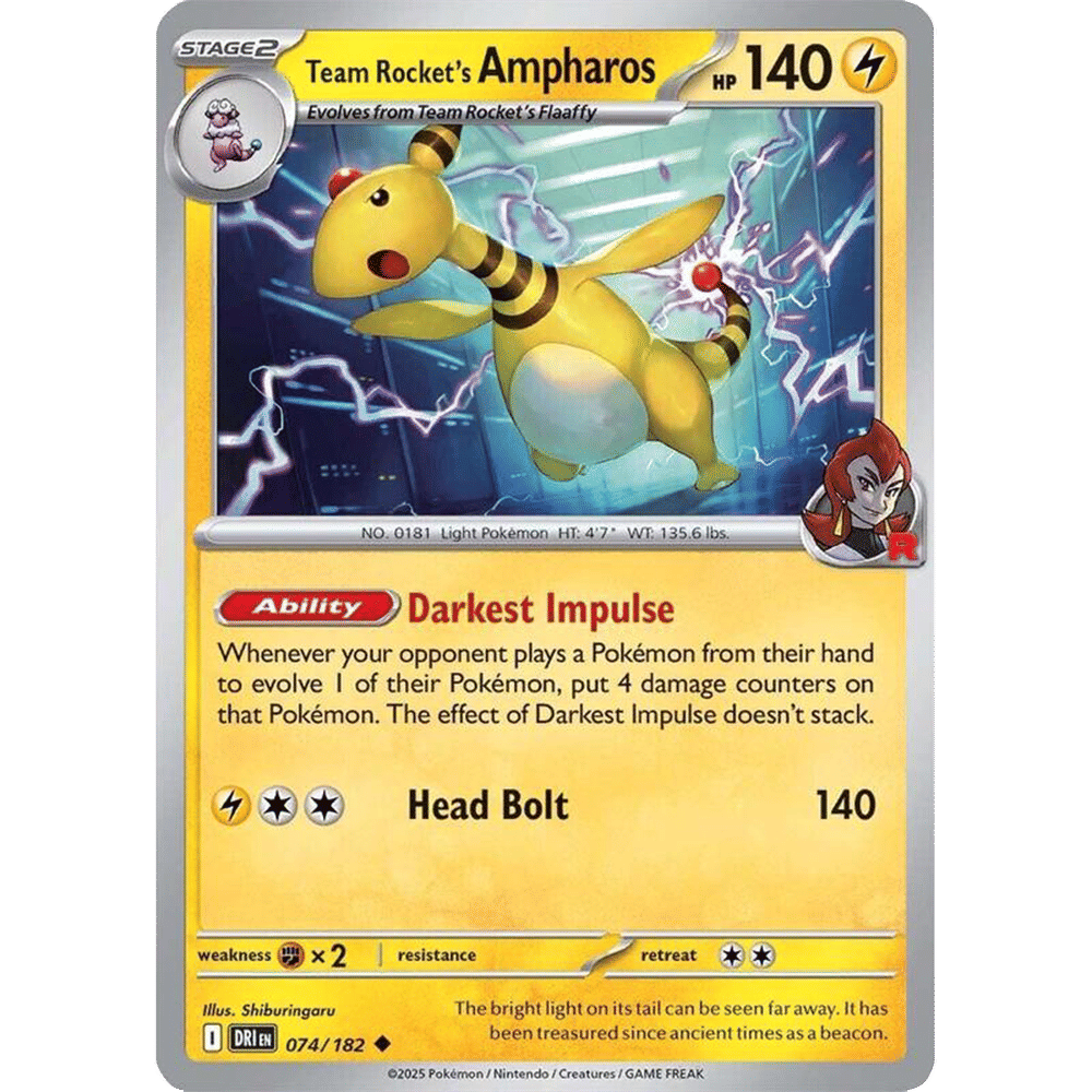 Team Rocket's Ampharos (Reverse Holo)