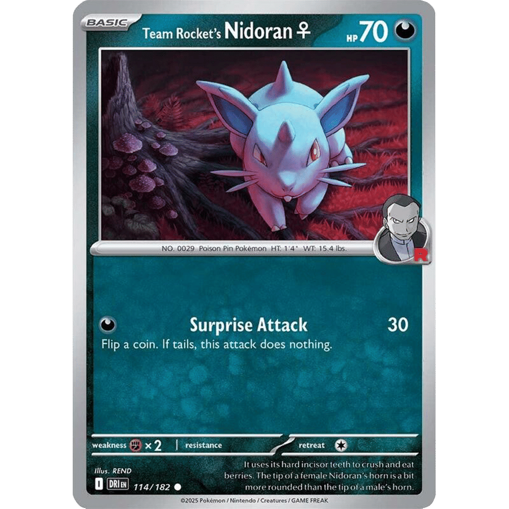Team Rocket's Nidoran F (Reverse Holo)