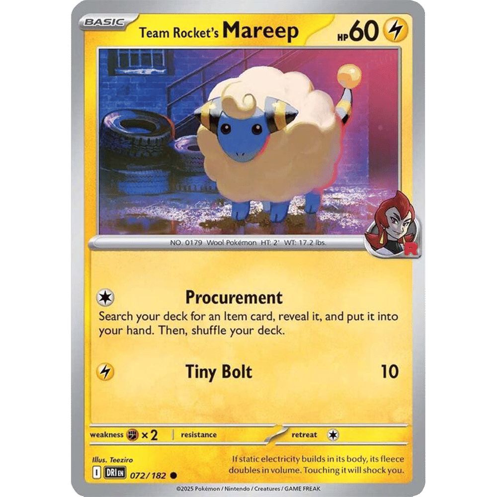 Team Rocket's Mareep (Reverse Holo)