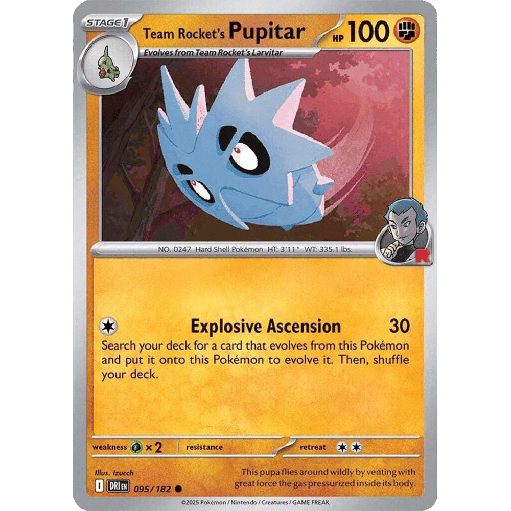 Team Rocket's Pupitar (Reverse Holo)