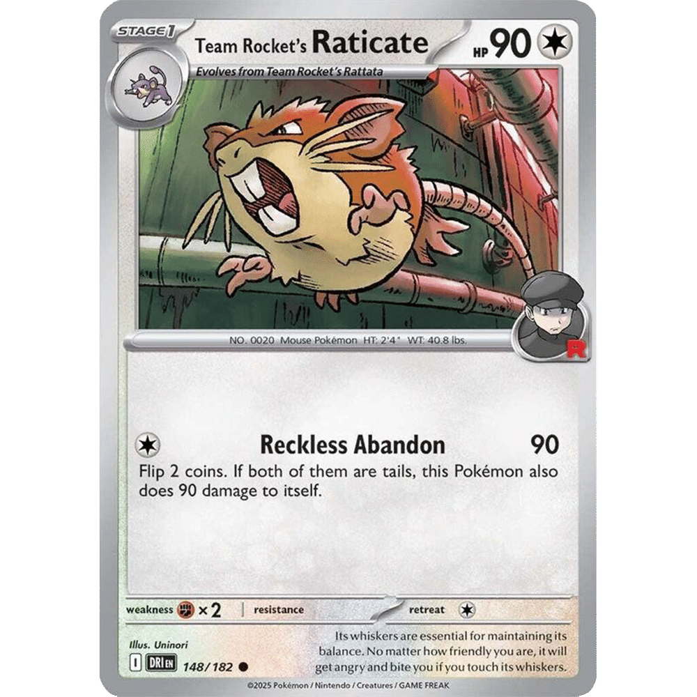 Team Rocket's Raticate (Reverse Holo)
