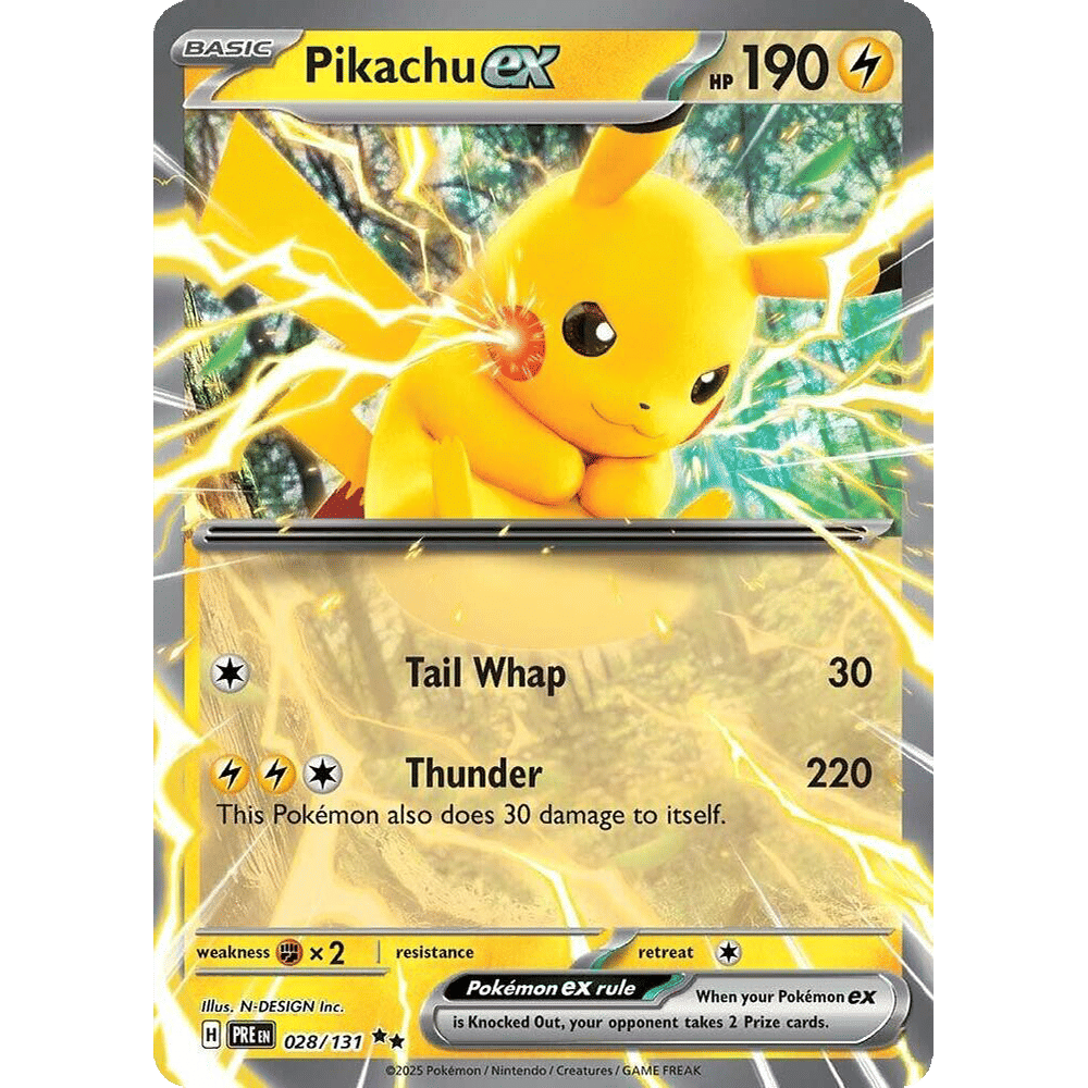 Pikachu ex - 028/131 - SV: Prismatic Evolutions (PRE)