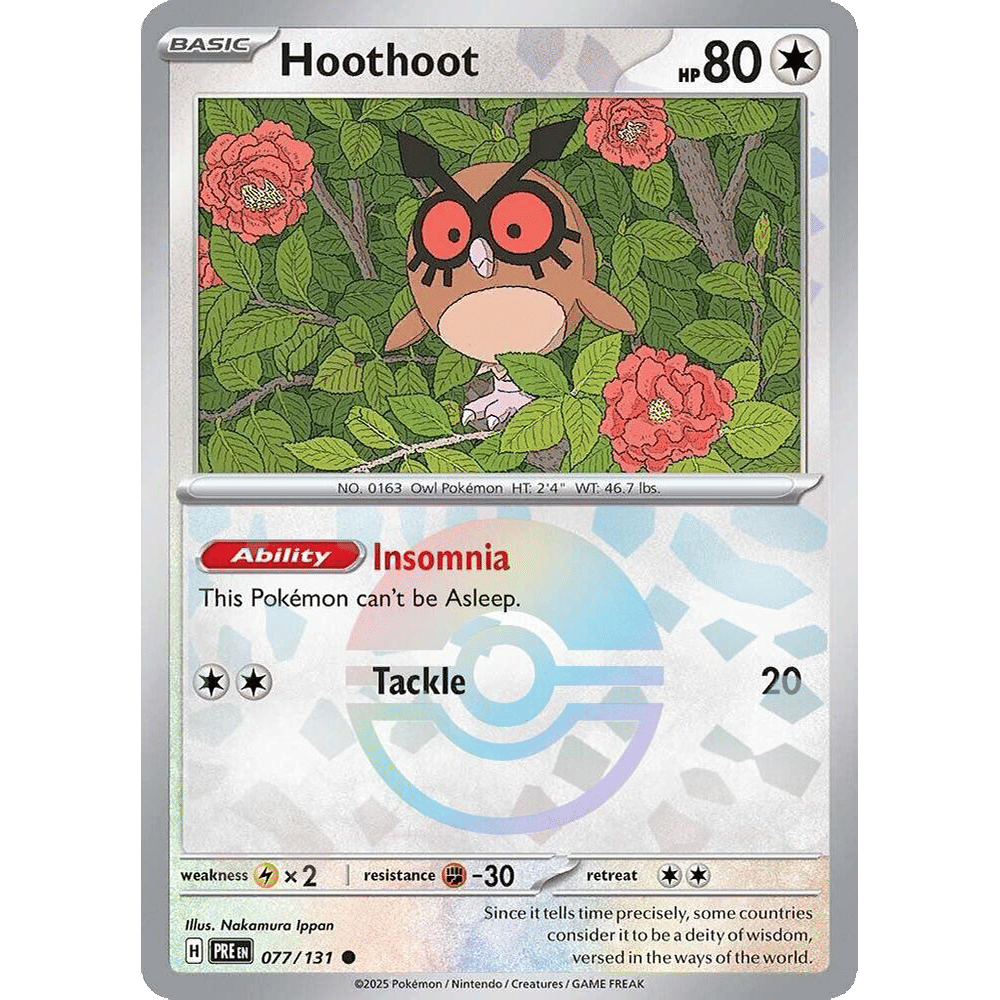 Hoothoot (Poke Ball Pattern) - SV: Prismatic Evolutions (PRE)
