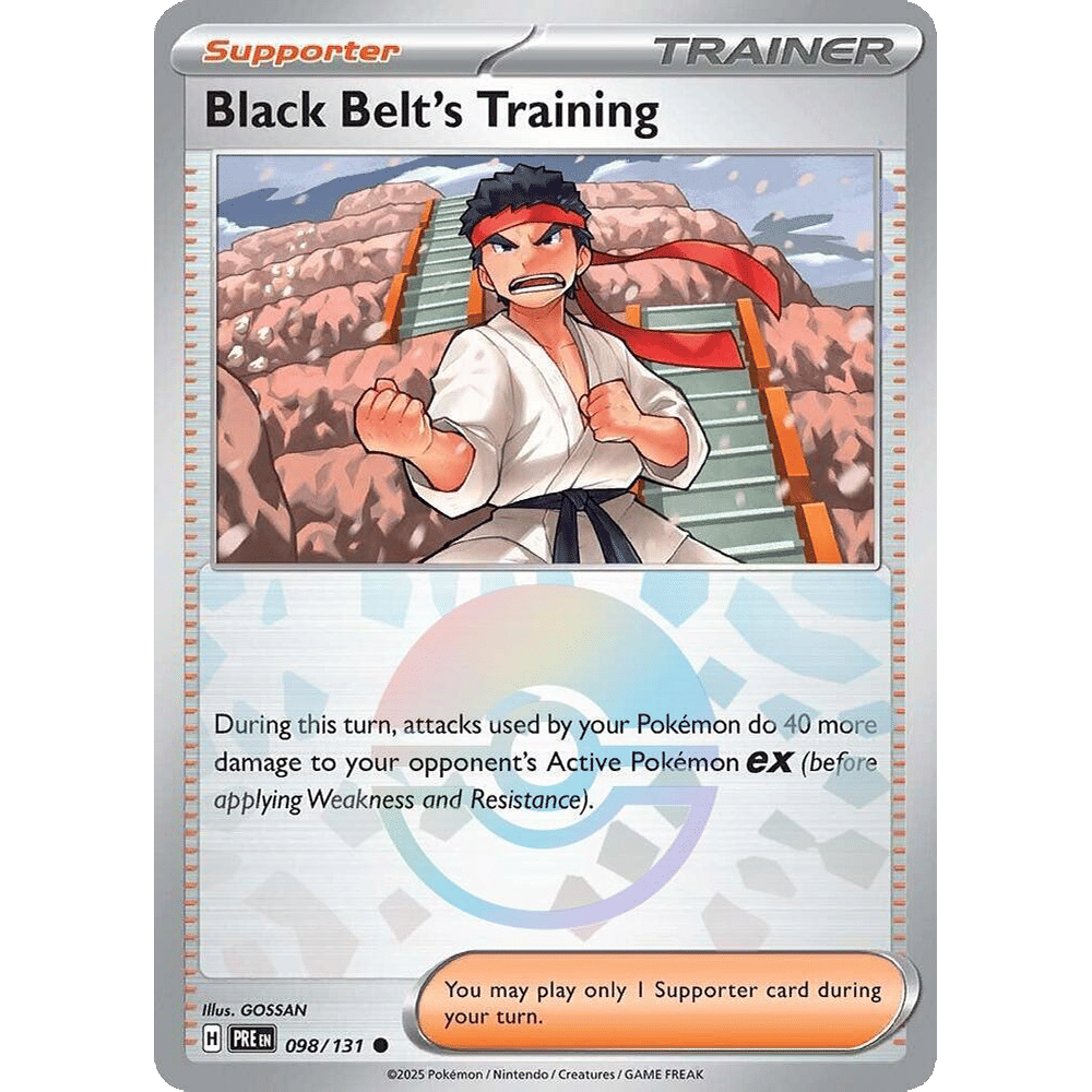 Black Belt's Training - 098/131 (Poke Ball Pattern) - SV: Prismatic Evolutions (PRE)