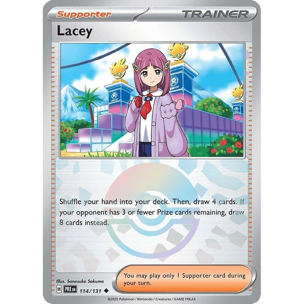 Lacey - 114/131 (Poke Ball Pattern) - SV: Prismatic Evolutions (PRE)