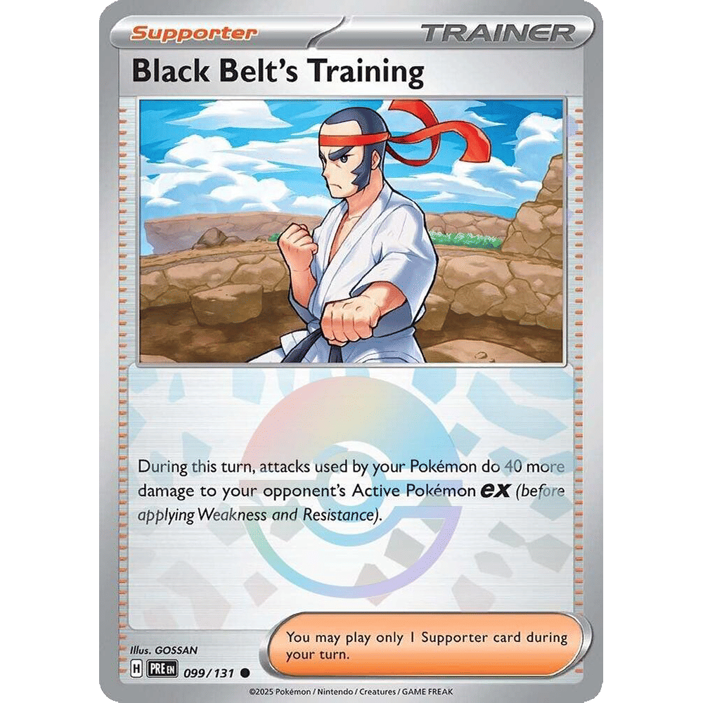 Black Belt's Training - 099/131 (Poke Ball Pattern) - SV: Prismatic Evolutions (PRE)