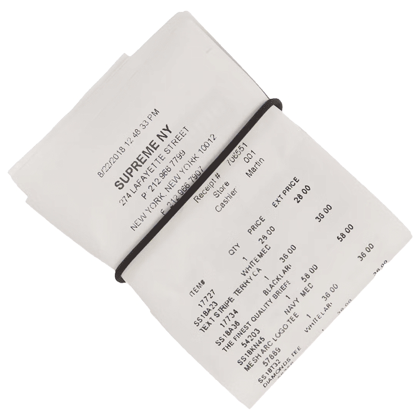 Supreme MM6 Maison Margiela Receipt Wallet Multicolor