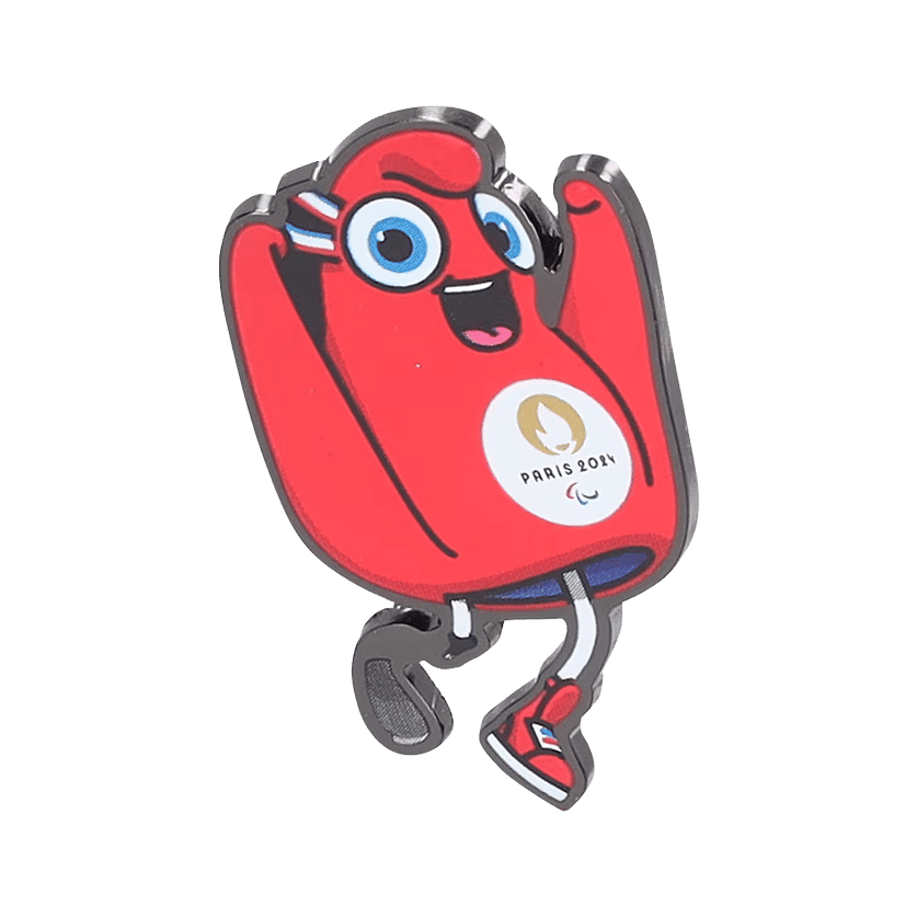 Paris 2024 Paralympics Mascot Jump Pin Badge