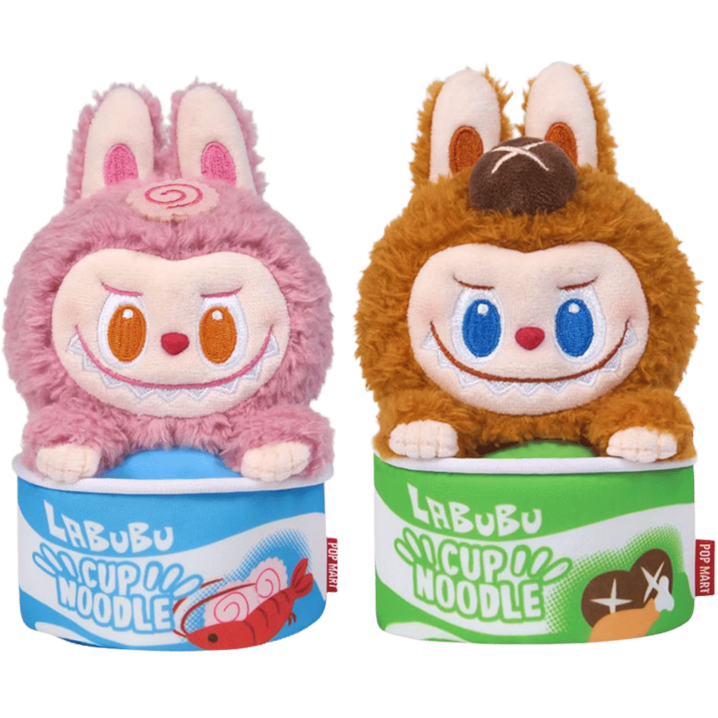 Pop Mart Labubu The Monsters Wacky Mart Series Cup Noodles Figure Storage Bag Set of 2 (Seafood & Mushroom)