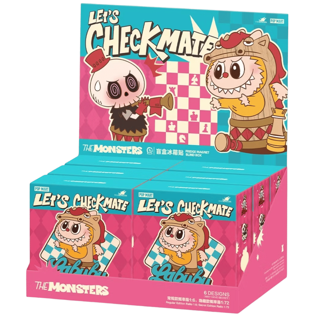 Pop Mart Labubu The Monsters Let's Checkmate Series Fridge Magnet Sealed Case (6 Blind Box)