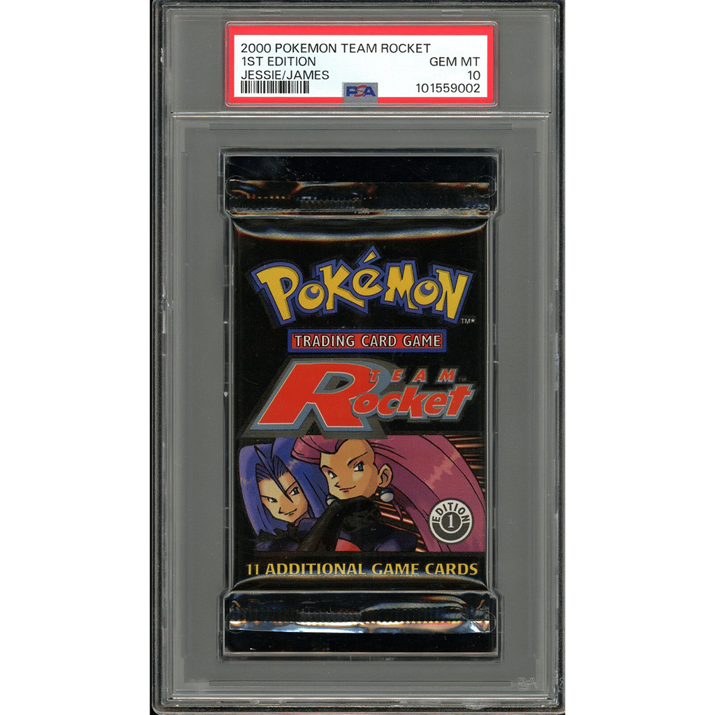 Pokémon Team Rocket Jessie & James 1st Edition Booster Pack PSA 10